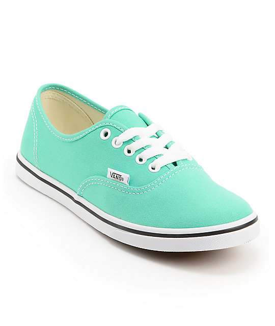 Vans Authentic Lo Pro Mint Leaf & White Canvas Shoe at Zumiez : PDP