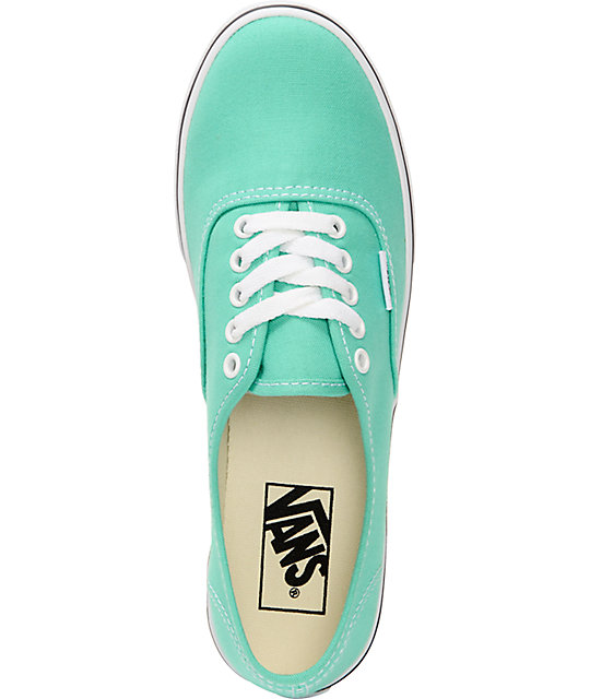 Vans Authentic Lo Pro Mint Leaf & White Canvas Shoes | Zumiez