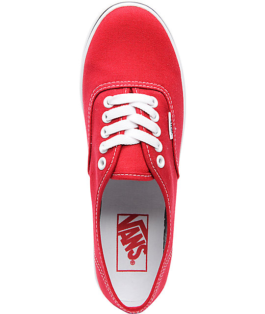 vans authentic lo pro red