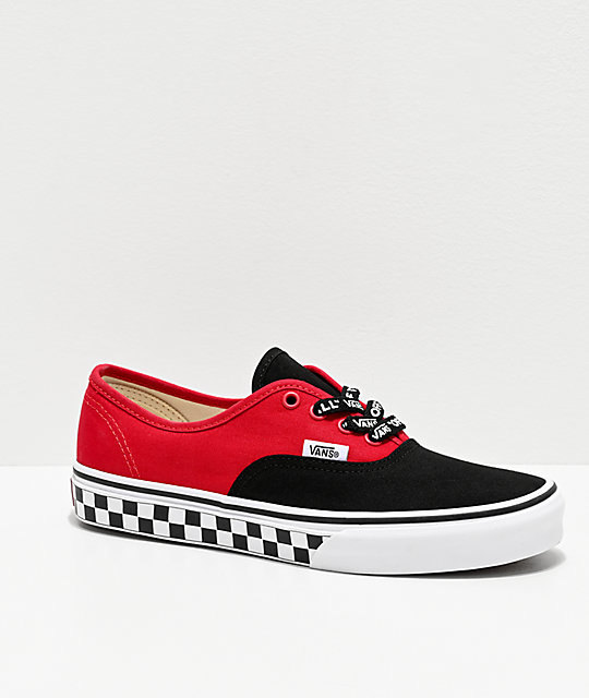 vans red white and black