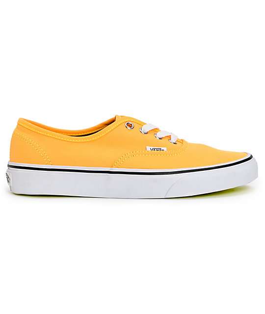 Vans Authentic Neon Orange & Yellow Shoes | Zumiez