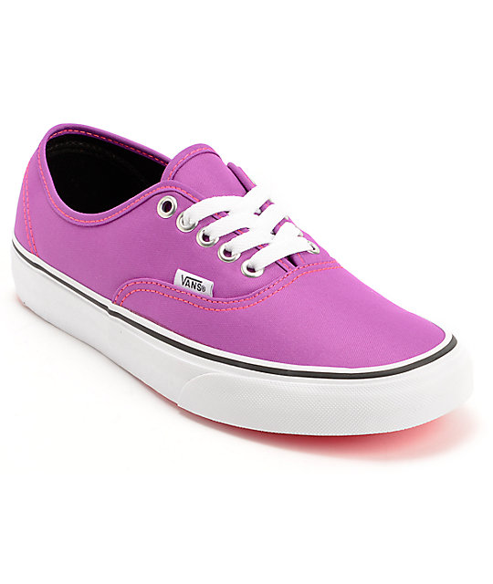 Vans Authentic Neon Purple & White Shoes (Womens) at Zumiez : PDP