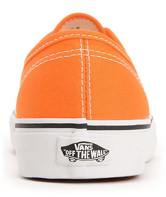 Vans Authentic Persimmon Orange & True White Skate Shoes | Zumiez