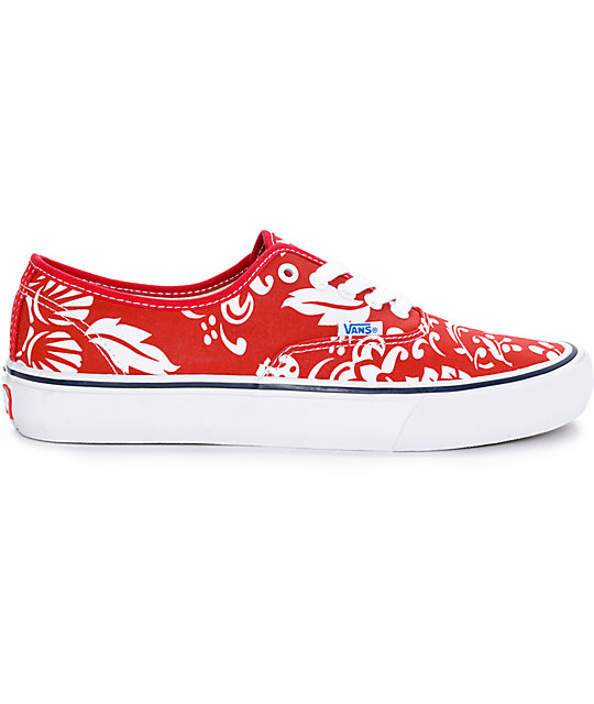 Vans Authentic Pro 50th Duke Red and White Skate Shoes | Zumiez