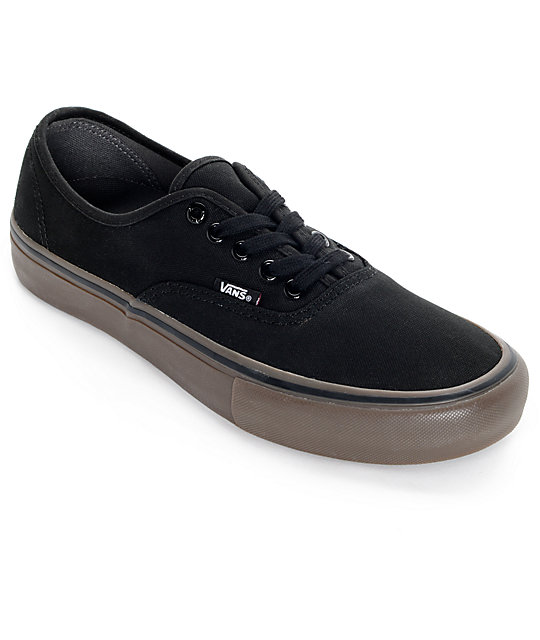 Vans Authentic Pro Black and Gum Skate Shoes Vans Authentic Pro Black and Gum Skate Shoes