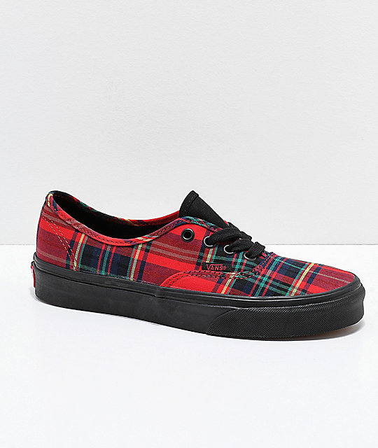 vans patent plaid