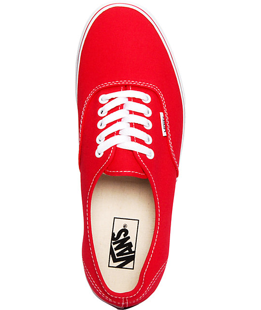 Vans Authentic Red Skate Shoes | Zumiez