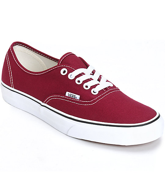 maroon and white vans