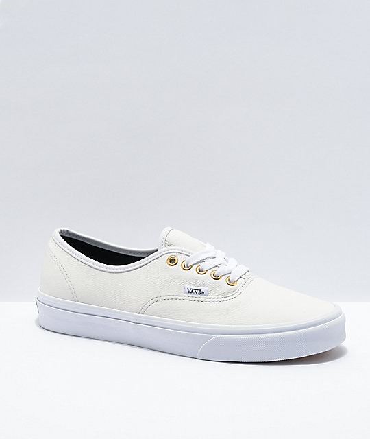 white leather vans authentic