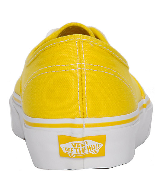 Vans Authentic True Yellow & White Shoes | Zumiez