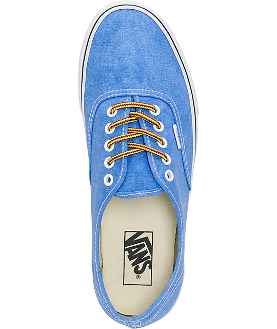 Vans Authentic Wash Skydiver Blue Skate Shoes | Zumiez