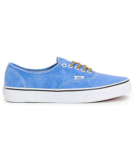 Vans Authentic Wash Skydiver Blue Skate Shoes | Zumiez