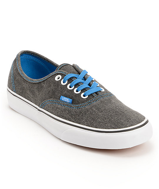 vans shoes blue and black