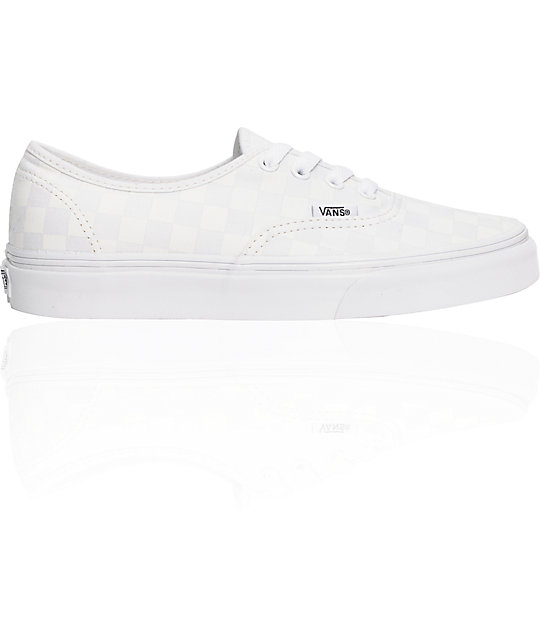 vans authentic chex skate shoe