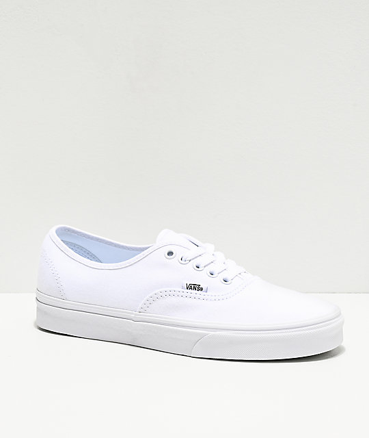Vans Authentic White Skate Shoes