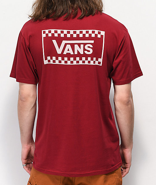 camiseta vans roja