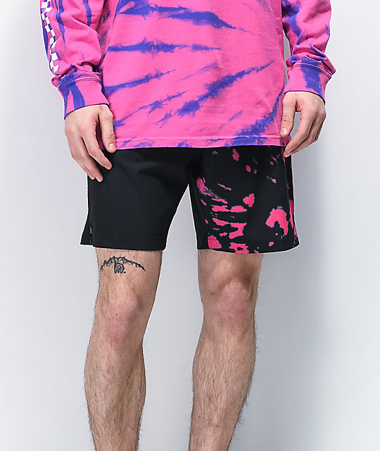 vans tie dye shorts