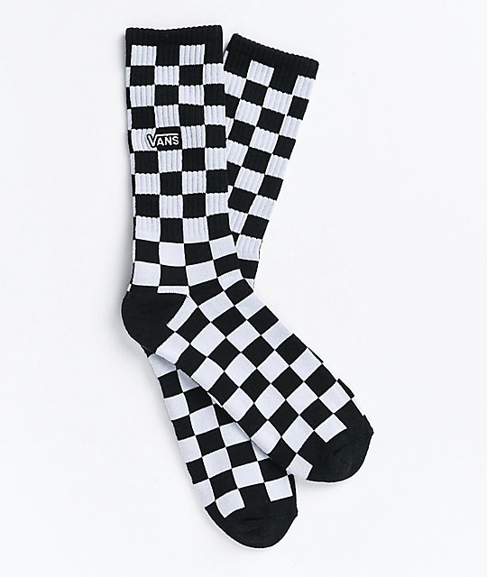 Vans Black & White Checker Crew Socks | Zumiez