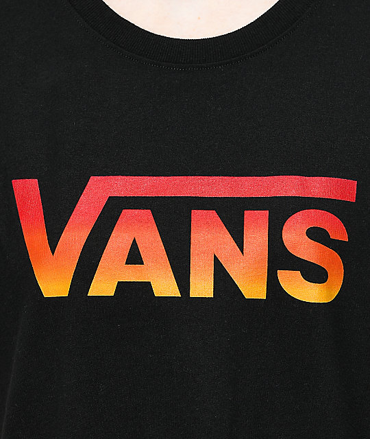 black and red vans shirt