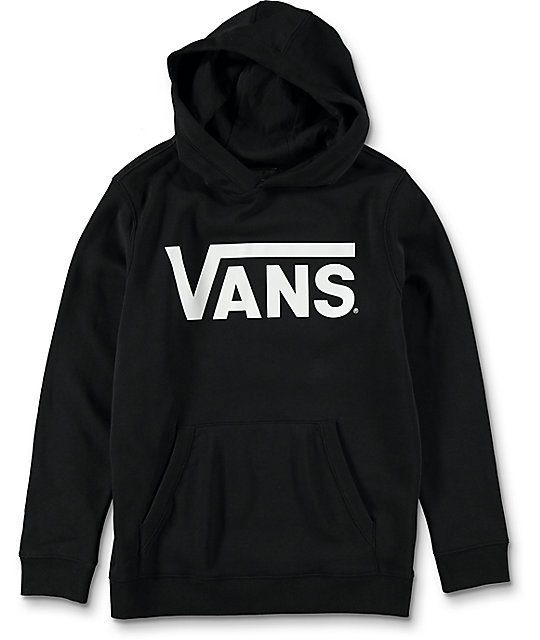 Vans Boys Classic Black & White Hoodie | Zumiez