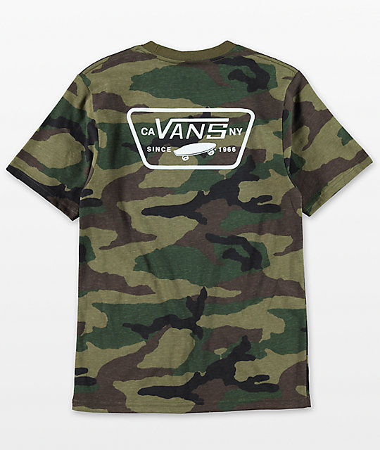 vans camo tee