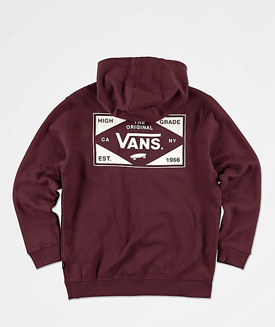 burgundy vans sweatshirt