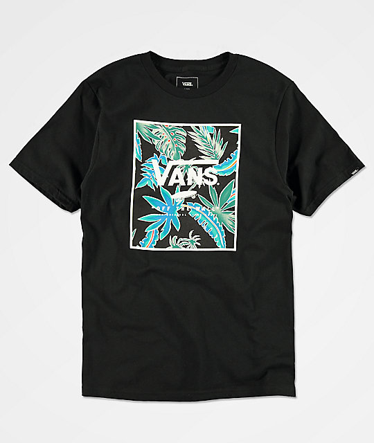 Vans Boys Print Box Black T-Shirt | Zumiez