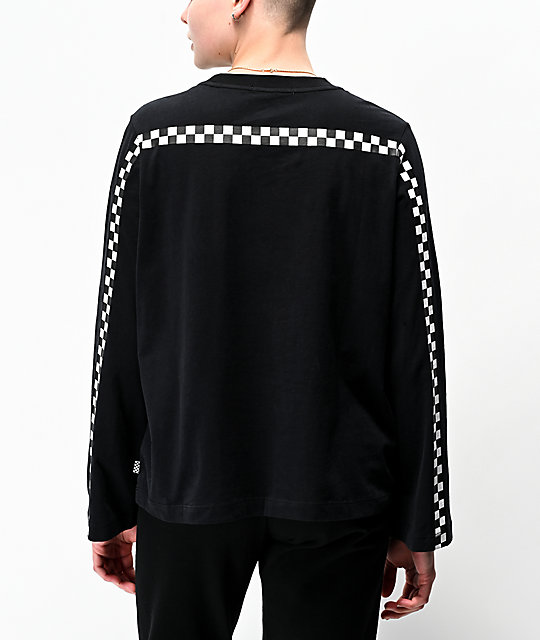 vans checkerboard long sleeve shirt