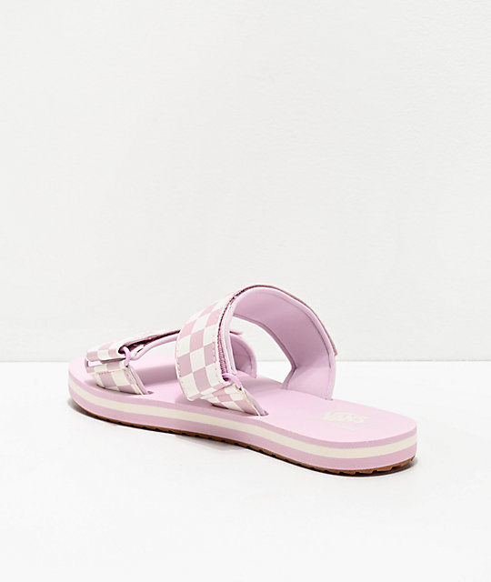 vans slides womens two straps