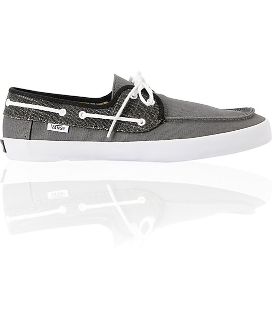 all white vans boat shoes