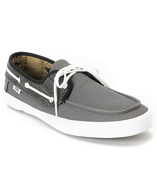 Vans Chauffeur Pewter & Black Boat Skate Shoes | Zumiez