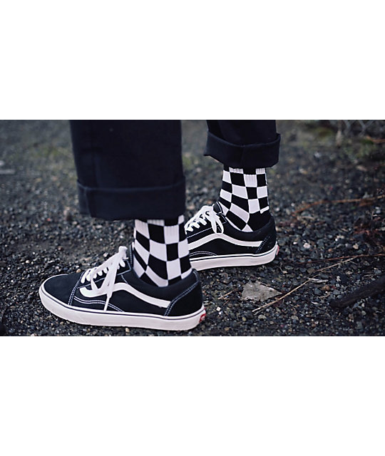 Vans Checker calcetines en y negro