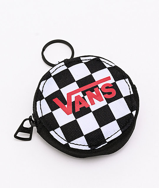 Vans Checkerboard Black White Keychain Coin Purse