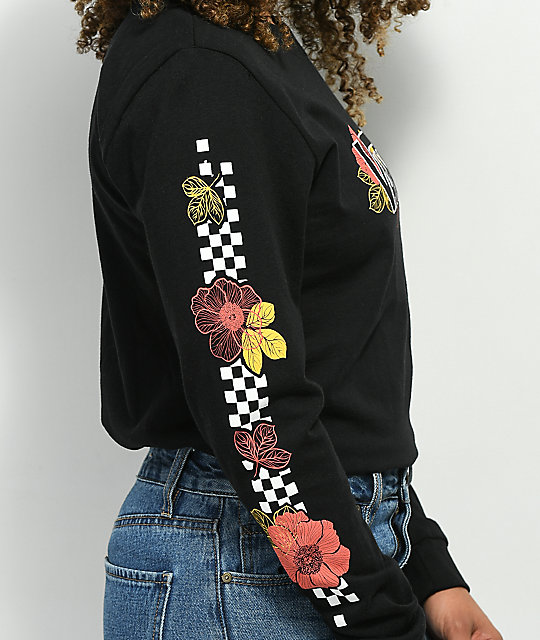 vans checkerboard long sleeve shirt