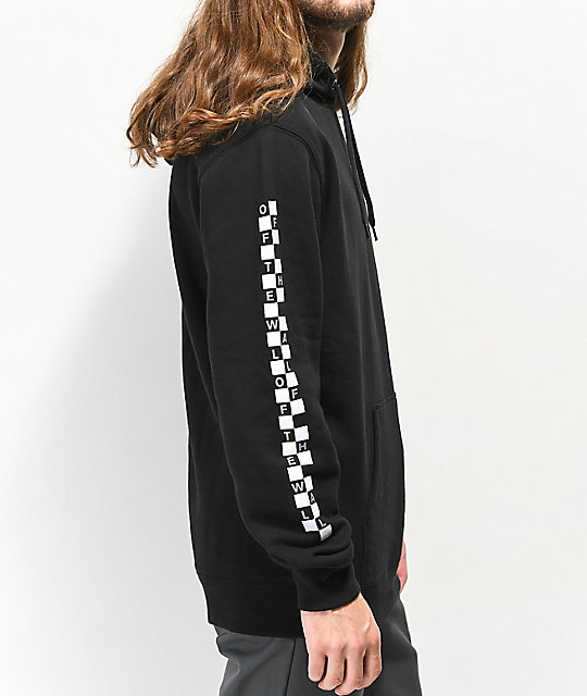 vans hoodie checkered sleeves