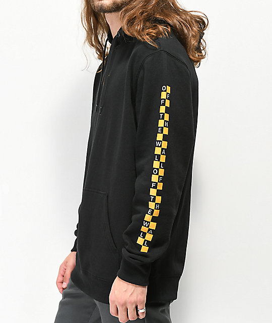 Vans Checkered Sleeve Black Hoodie | Zumiez