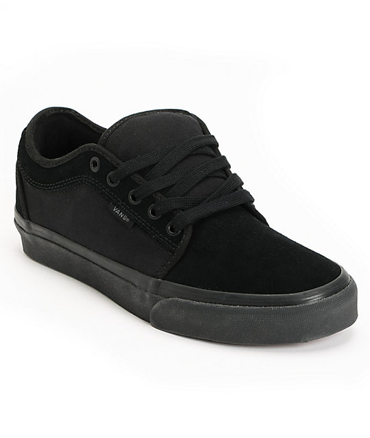 solid black vans shoes