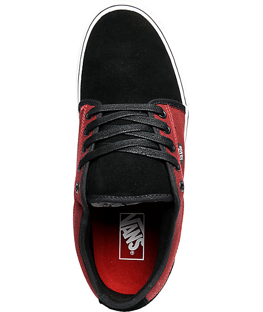 vans chukka low red and black