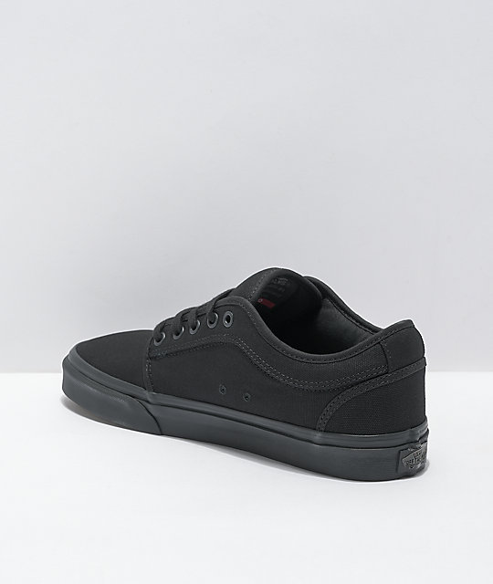 vans chukka low black mono canvas skate shoes