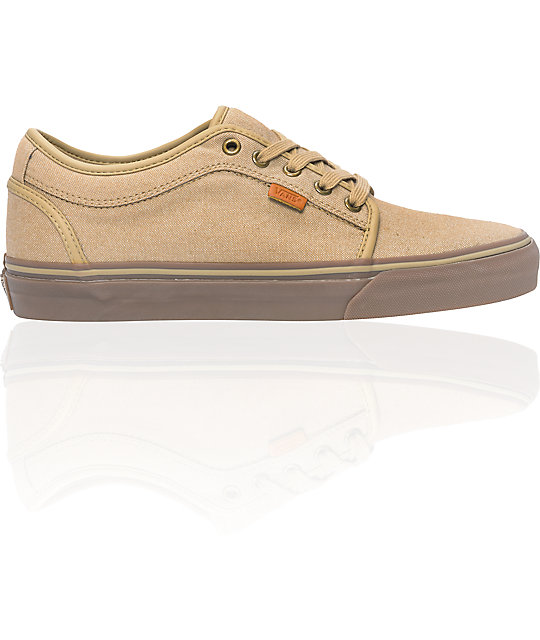 Vans Chukka Low Tan Canvas & Gum Skate Shoes | Zumiez