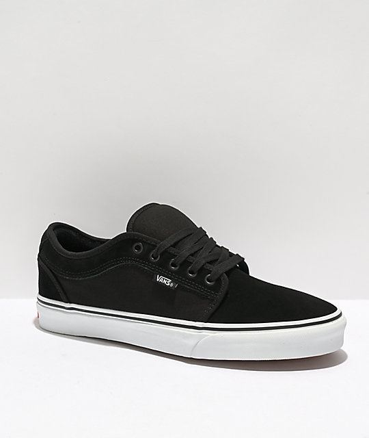 Vans Chukka Low zapatos de skate de ante negro y blanco | Zumiez
