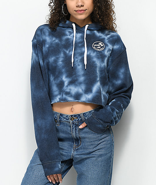 blue tie dye vans sweatshirt