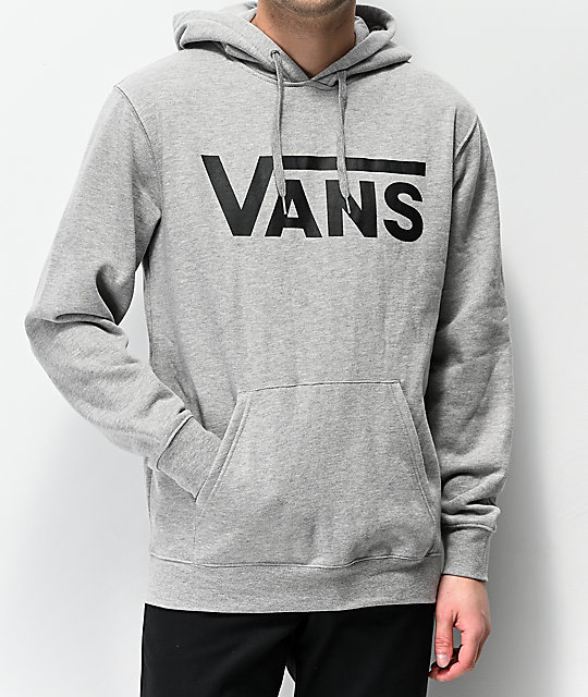 vans classic hoodie grey