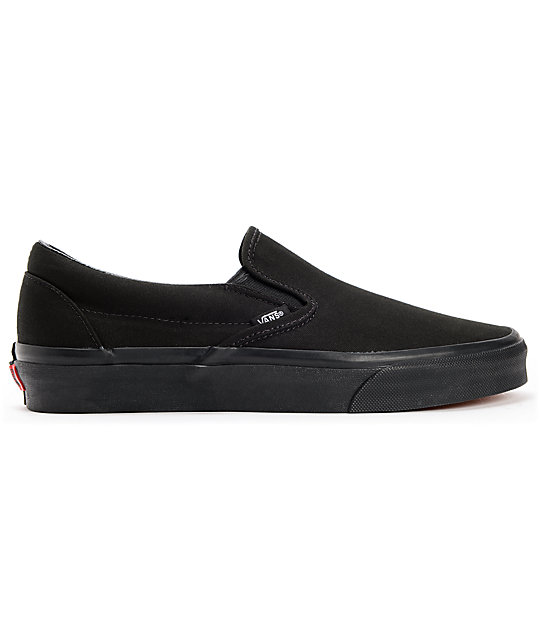 Vans Classic Mono Black Slip On Skate Shoes | Zumiez