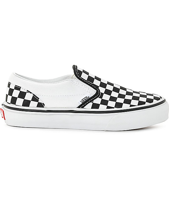 Vans Classic Slip-On Black & White Checkered Skate Shoes Vans Classic Slip-On Black & White Checkered Skate Shoes