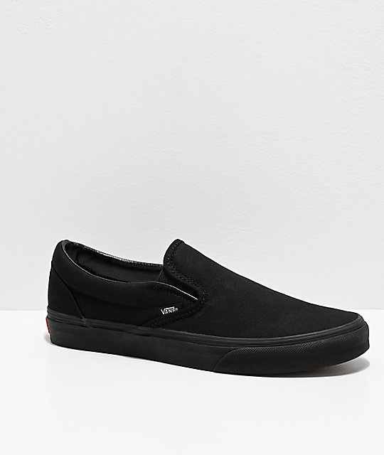 black vans slip ons cheap