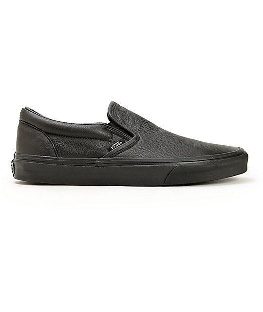 vans classic slip on pelle