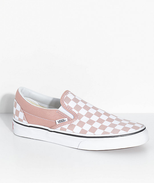 white checkered slip on vans cheap 