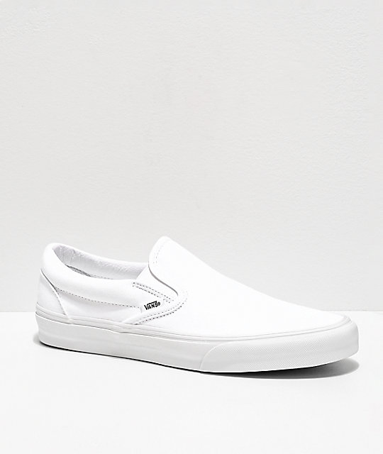 Vans Classic Slip On True White Monochromatic Shoes