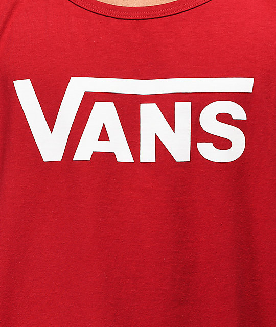 camiseta vans roja